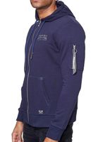 Sudadera con capucha para hombre, acogedora, con bolsillo en la manga, color azul marino 19156