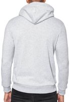 Moderner Hoodie für Herren mit Kängurutasche Sweat-Jacke mit dicken Kordeln Kapuzen-Pullover Sweatshirt Sweater 19157 Grau Melange