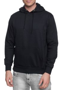Pull à capuche confortable pour homme, coupe classique, modèle 19161, noir