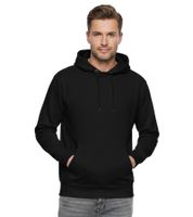 Bequemer Kapuzen-Pullover für Herren in Regular Fit-Passform Hoodie Sweater 19161 Schwarz