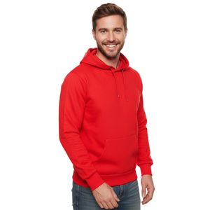 Bequemer Kapuzen-Pullover für Herren in Regular Fit-Passform Hoodie Sweater 19161 Rot