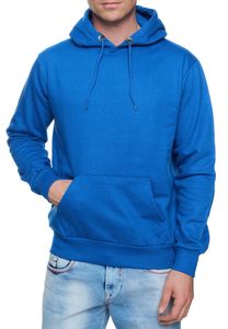 Bequemer Kapuzen-Pullover für Herren in Regular Fit-Passform Hoodie Sweater 19161 Royal-Blau