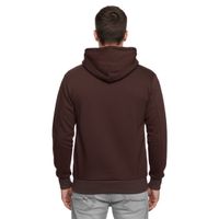 Comodo pullover con cappuccio da uomo dalla vestibilità regolare, felpa con cappuccio 19161 marrone