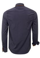 Trendiges Button-Down-Hemd für Herren Freizeit-Shirt Langarm-Hemd 80 Anthrazit