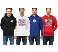 Felpa con cappuccio da uomo Hollister X NHL con stampa del logo della squadra, pullover in cotone 322-221-1606 Pittsburgh Penguins (Nero), Montreal Canadiens (Bianco), Toronto Maple Leafs (Blu) o Detroit Red Wings (Rosso)