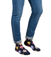 1 par de calcetines Happy Socks Ice Cream para hombre con estampado integral de helados, calcetines para uso diario P000724, negro/multicolor