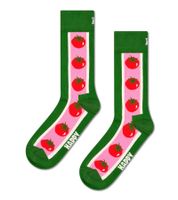 1 Pair of Happy Socks Tomato Men's Socks with All-Over Tomato Print, Cotton Socks, Everyday Socks, P002569 Green/Multicolor