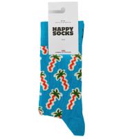 1 Pair of Happy Socks Tennis Ball Socks, Men's Socks with All-Over Tennis Ball Print, Cotton Socks, Everyday Socks, P002587 Green/Yellow/Black