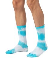 1 Pair of Happy Socks Tie-dye Men's Socks in Batik Look Cotton Socks Everyday Socks P002514 Blue/White