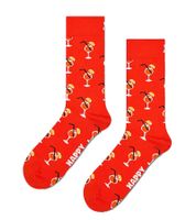 2 Pairs of Happy Socks Beach Life Unisex Socks in a Gift Box with All-Over Beach and Cocktail Print, Cotton Socks, Everyday Socks P002651 Red/Blue/Multicolor