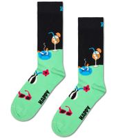 4 Paar Happy Socks Fancy Dinner Baumwoll-Socken mit Essens- und Getränkemotiven Alltags-Strümpfe in Geschenk-Box P002659 Bunt