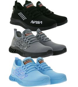 BEYOND THE RAINBOW Freizeit-Sneaker mit NASA Schriftzug Alltags-Schuhe Turnschuhe in Schwarz, Grau oder Blau