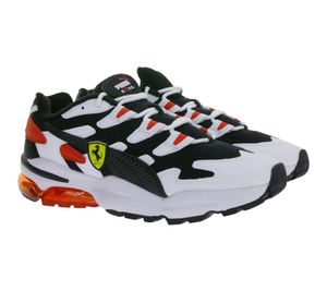 Sportliche PUMA X Scuderia Ferrari Cell Alien Herren Lifestyle-Sneaker mit Cell-Technologie Sport-Schuhe Motorsport-Inspiriert 339919 01 Weiß/Schwarz/Rot