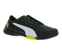 PUMA X Scuderia Ferrari SF Kart Cat III Damen oder Herren Sneaker mit Ferrari-Logo Motorsport-Schuhe 306219 05 Schwarz/Weiß