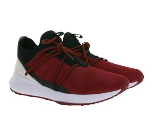 PUMA X Scuderia Ferrari SF Evo Cat II Suede LS Damen oder Herren Sneaker mit Ferrari-Logo Motorsport Leder-Schuhe 306373 02 Bordeaux/Weiß/Schwarz