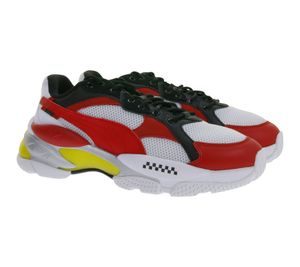 Sportliche PUMA X Scuderia Ferrari Cell Epsilon Damen oder Herren Sneaker mit Cell-Technologie Sport-Schuhe Motorsport-Inspiriert 306512 01 Weiß/Rot/Gelb