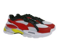 Sportliche PUMA X Scuderia Ferrari Cell Epsilon Damen oder Herren Sneaker mit Cell-Technologie Sport-Schuhe Motorsport-Inspiriert 306512 01 Weiß/Rot/Gelb