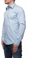 Classic long-sleeved shirt for men with Kent collar, business shirt, casual shirt, 8255 light blue