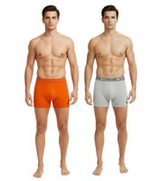 2-Pack U.S. POLO ASSN. Premium Men's Boxer Shorts, Sustainable Underwear, 180 g/m², 134 68262 53696 501, Orange/Gray Melange