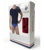 U.S. POLO ASSN. Premium Men's Basic T-Shirt, Sustainable Cotton Shirt, Everyday Shirt, 154 68261 53696 655, Wine Red