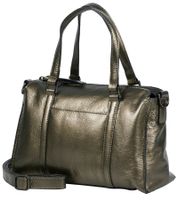 Spacious BURKLEY Creased Crystal Women's Handbag 27x19x10cm Shoulder Bag 1001603.46 11 Gray