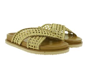 Mules élégantes pour femme igi&co en cuir véritable, fabriquées en Italie, avec brides imprimé serpent, réf. 76784 00, noires