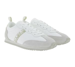Baskets femme CAPRICE, style superposé, cuir véritable, lacets, 9-23720-44 191 Blanc