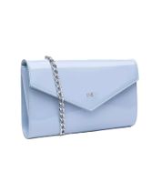 Pochette élégante NeroGiardini pour femme avec bandoulière chaîne, sac porté épaule, 22 x 13,5 x 6 cm, E543902DE 210, Bleu