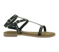 Sandalias LAZAMANI para mujer con tachuelas - Zapatos de verano LA75021 Negro