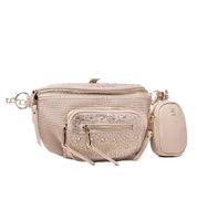 Fashionable Steve Madden Women's Crossbody Bag with Rhinestones, 25 x 16 x 9 cm, SM13000640, Beige