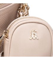 Fashionable Steve Madden Women's Crossbody Bag with Rhinestones, 25 x 16 x 9 cm, SM13000640, Beige