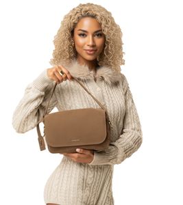 Stylish NeroGiardini Argilla Women's Shoulder Bag, Genuine Leather, Made in Italy, 27 x 18 x 9 cm, I544042D 331, Brown