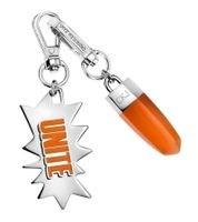 Urban Calvin Klein Downtown Charm Set - Stainless Steel Pendants with Contrasting Resin and UNITE Logo - Bag Accessories - 7 x 1.3 cm - KJJCSA090100 - Silver/Orange