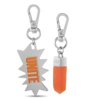 Urban Calvin Klein Downtown Charm Set - Stainless Steel Pendants with Contrasting Resin and UNITE Logo - Bag Accessories - 7 x 1.3 cm - KJJCSA090100 - Silver/Orange
