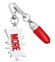 Stylish Calvin Klein Downtown Charm Set - Stainless Steel Pendants with Contrasting Resin and "MORE" Logo - Bag Accessories - 7 x 1.3 cm - KJJCRA090100 - Silver/Red