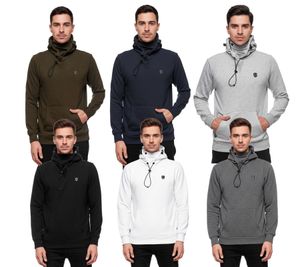 Sweat à capuche sportif pour homme, modèle 19140, disponible en noir, kaki, gris, bleu et blanc.