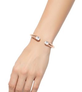 Stylish Calvin Klein Women's Stainless Steel Bracelet with Sparkling Crystals, Arm Jewelry, Wrist Jewelry, KJ8YPF1402 Rose Gold