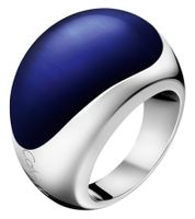 Anello da donna Pompous Calvin Klein con pietra ovale, anello in acciaio inossidabile, anello da dito KJ3QLR0201 Argento/Blu