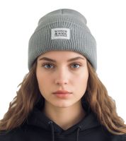 Conjunto de gorro y guantes SCOTCH & SODA, guantes de punto y gorro con parche del logotipo, accesorios, lana, SSV5-3012-030, gris