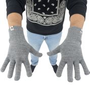 Conjunto de gorro y guantes SCOTCH & SODA, guantes de punto y gorro con parche del logotipo, accesorios, lana, SSV5-3012-030, gris