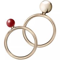 Stackable Calvin Klein Women's Designer Rings, Set of 2, Stainless Steel Ring from the Bubbly Collection, Ring Size 6, KJ9RJR140406, Gold/Rose