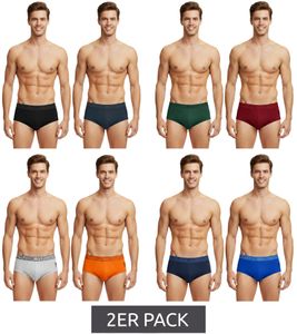 Pack de 2 calzoncillos U.S. POLO ASSN. Premium para hombre, ropa interior sostenible, 180 g/m², 134 68263 53696 en gris/negro, azul/azul marino, verde/rojo, naranja/gris