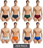 Pack de 2 calzoncillos U.S. POLO ASSN. Premium para hombre, ropa interior sostenible, 180 g/m², 134 68263 53696 en gris/negro, azul/azul marino, verde/rojo, naranja/gris