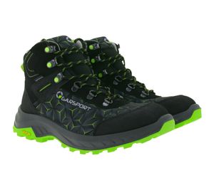Botas de senderismo impermeables GARSPORT Sparrow para hombre con suela Vibram, calzado de invierno, botas de trekking, botas de exterior 000MGDT1090002-2119 Negro/Verde