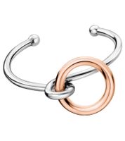Edler Calvin Klein Clinc Damen-Armreif aus Edelstahl Arm- & Handgelenk-Schmuck Größe XS KJ9PPF2001 Silber/Rose-Gold
