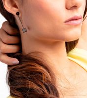 Pendientes Calvin Klein para mujer con cristales de Swarovski, de acero inoxidable, KJ9CJE140100, gris/dorado