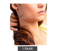 Calvin Klein Women's Stud Earrings with Swarovski Crystals, Stainless Steel Earrings, KJ9CJE140100, Gray/Gold