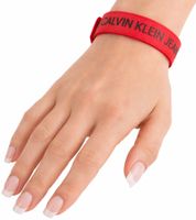 3er Pack Calvin Klein Unisex Slap-Armbänder mit "CALVIN KLEIN JEANS"-Logo Arm-Schmuck 20 cm KJJLDB860100 Rot/Gelb/Blau