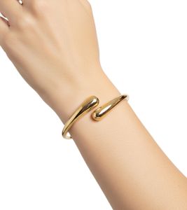 Moderner Calvin Klein Damen Armreif Edelstahl-Armband Arm-Schmuck Größe XS KJDMJF1001 Gold