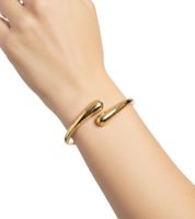 Moderner Calvin Klein Damen Armreif Edelstahl-Armband Arm-Schmuck Größe XS KJDMJF1001 Gold